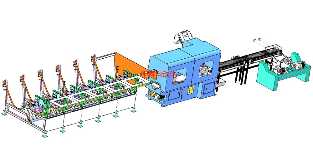 自动上下料切割倒角生产线